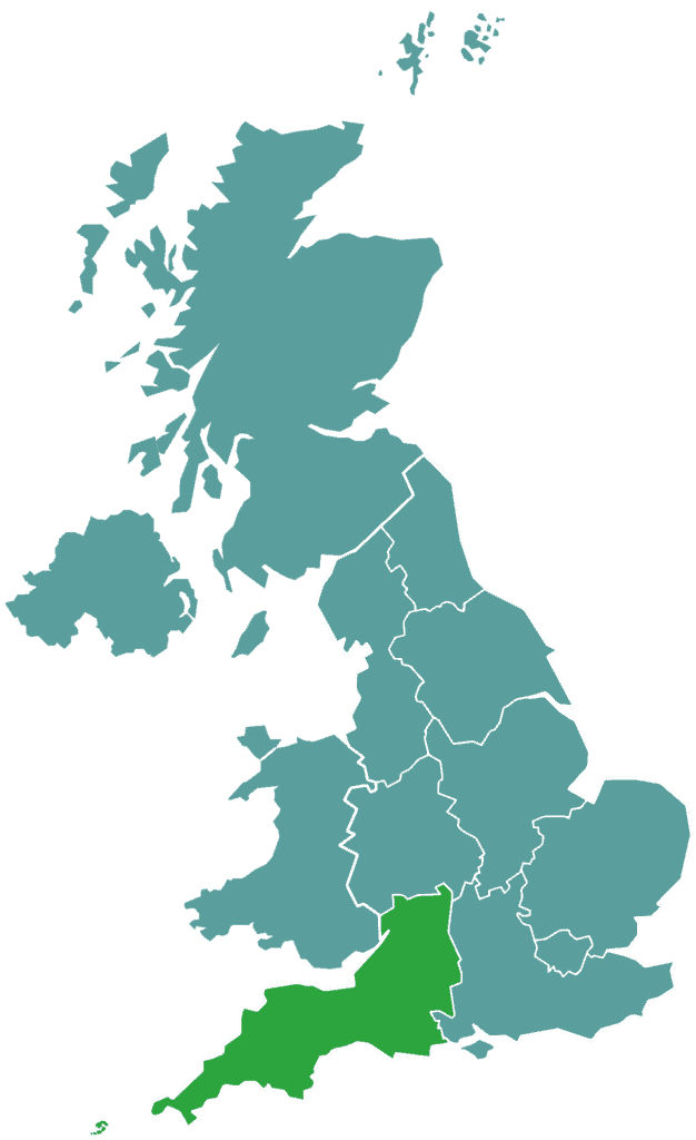 South West map image