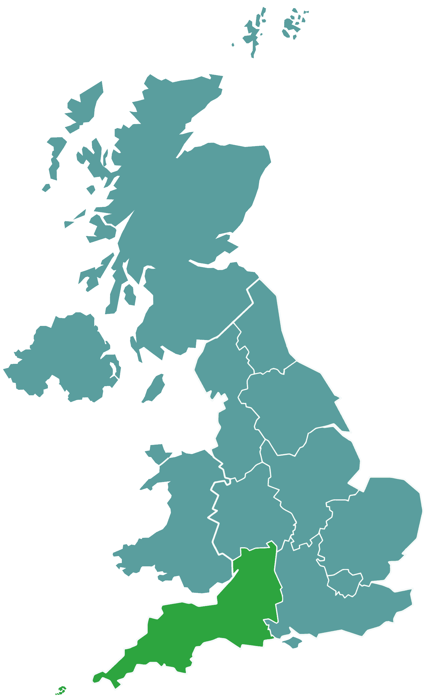 South West map image