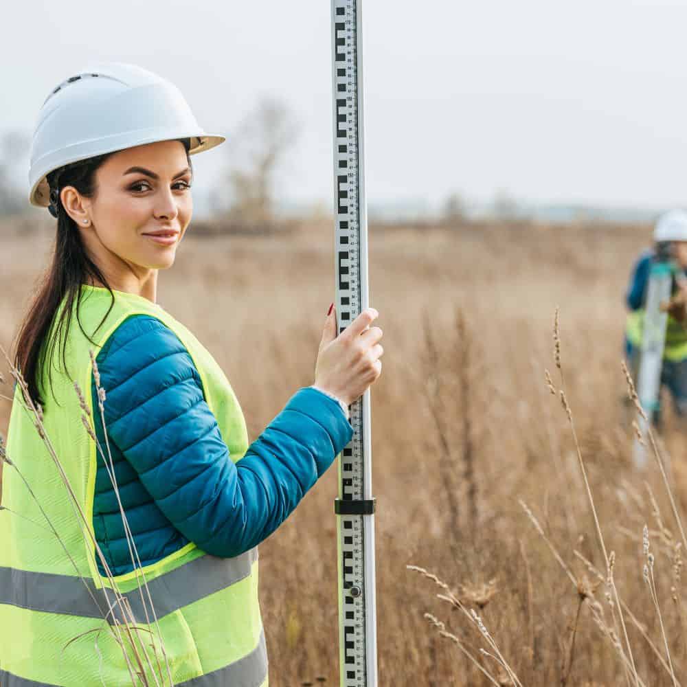 Environmental impact assessor doing a field survey