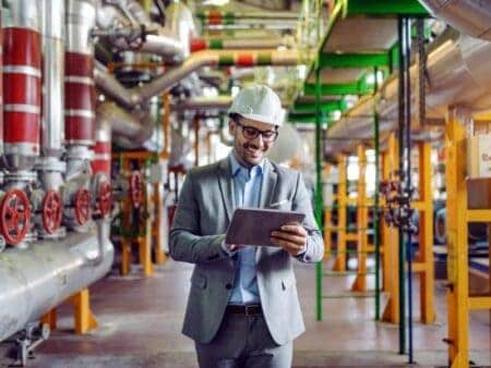 Carbon accountant assessing the supply chain