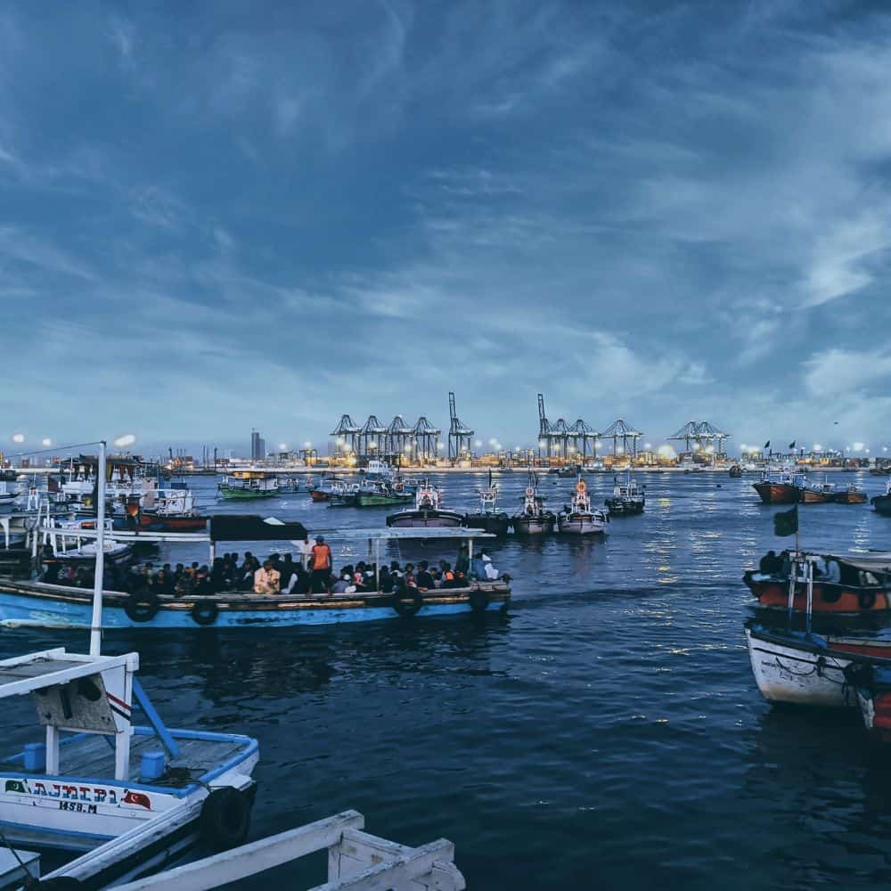 Boats in a harbour
