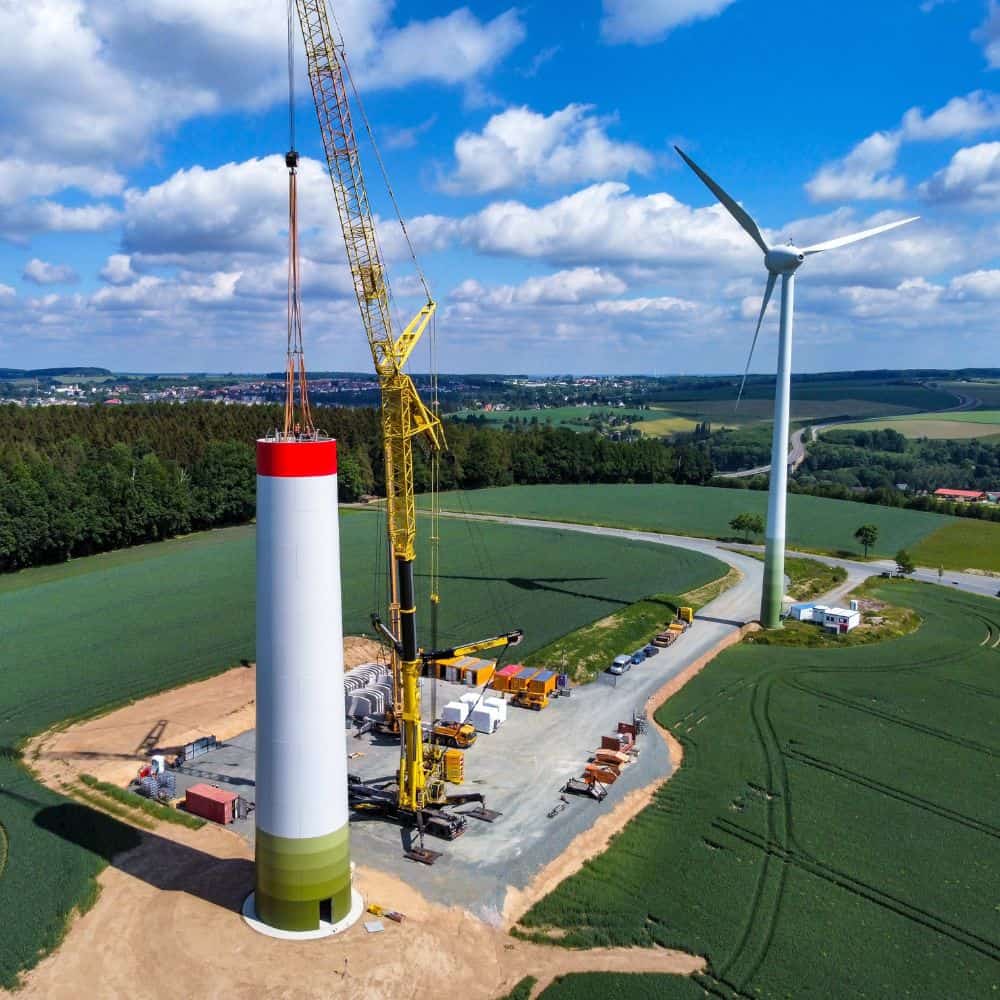 Construction of a wind turbine