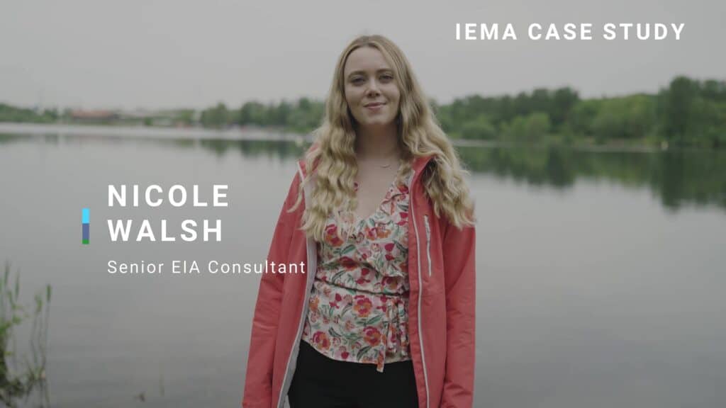 Video thumbnail of Nicole Walsh's story. Nicole is standing in front of a body of water.