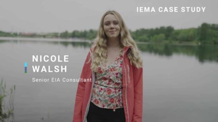 Video thumbnail of Nicole Walsh's story. Nicole is standing in front of a body of water.