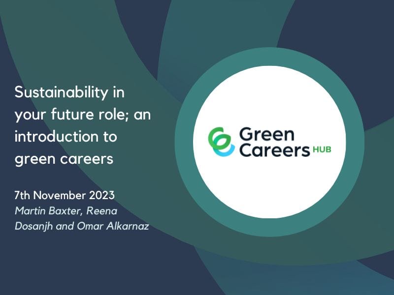 Thumbnail for webinar recording - sustainability careers