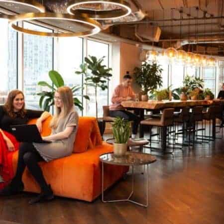 Inside a corporate office