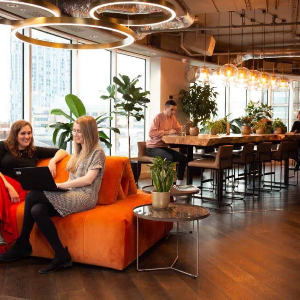 Inside a corporate office