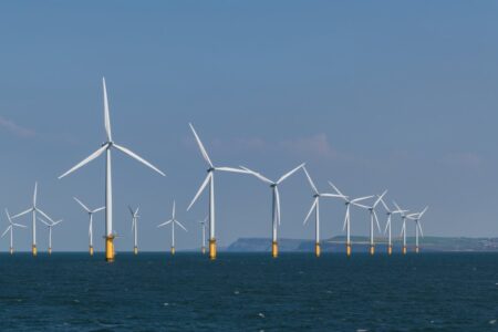 Wind turbines in the sea