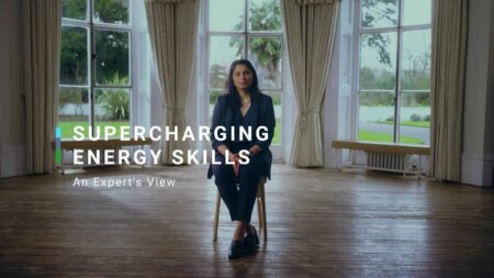 photo of Dhara speaking to camera. title reads: supercharging energy skills