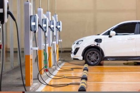 Photo of electric vehicle on charge
